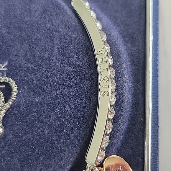 BRILLIANCE Silver Sister Bracelet with Swarovski Crystals NWT - Picture 5 of 8